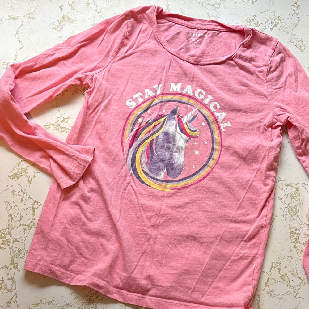 Stay Magical Pink Unicorn Kids Shirt